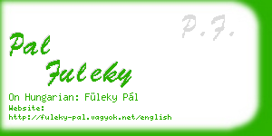 pal fuleky business card